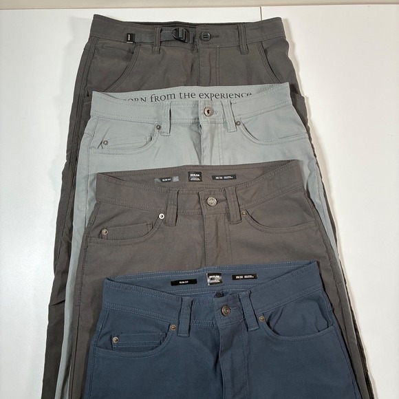 Prana Other - LOT OF 4 Prana Pants 28x32 Gray Blue Slim Fit Hiking Zion Performance Stretch
